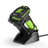 Alacrity Kabelloser Barcode-Scanner mit Ladefunktion, 1D/2D-Symbologien, Global Shutter-Scan-Sensor,...