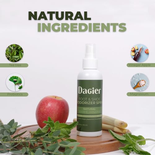 Image of Dagier. Foot Odor Eliminator, Sweaty Feet Treatment, Shoe Deodorizer, Shoe Odor Spray, Foot Odor Spray for Shoes, Odor Eliminator Deodorant, sneaker deodorizer, shoes smell remover