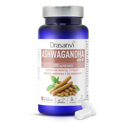 Alivia el estrés y la ansiedad con Ashwagandha KSM-66. Equilibra tu bienestar mental y reduce la tensión nerviosa. Fórmula vegana y estandarizada para una calma total. Consigue tu dosis diaria de bienestar con Drasanvi.