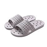 JIJIe Bathroom Slippers for Women & Men - Quick Dry, Breathable, Non-Slip Shower Slippers (Grey, EU40/41)