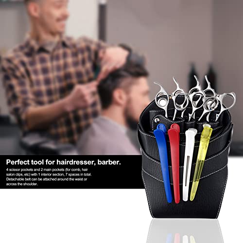 LAURAG Tesoura de barbeiro de couro Estojo de couro de barbeiro tesoura de cabeleireiro estojo supor