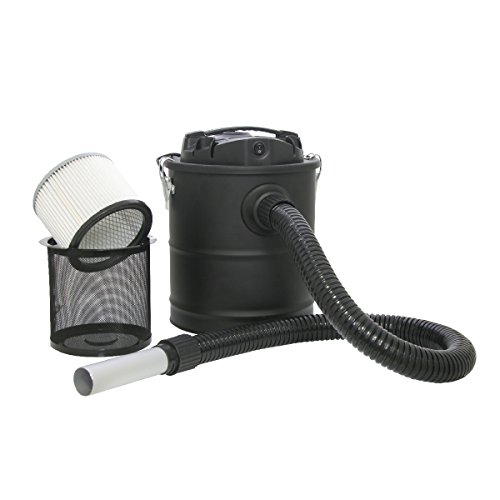 Preisvergleich Produktbild KaminoFlam Aschesauger Kamin - Aschestaubsauger mit Motor - Kaminsauger mit Metall Behälter, 15 l - Asche Staubsauger mit starkem Filter - 800 W