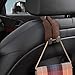 asfanst Car Seat Back Double Hook, Car Headrest Hook for Purses and Bags, Durable Hanging Hooks for Handbags, Groceries, and Accessories, Tidy Car Organizer (Brown*1)