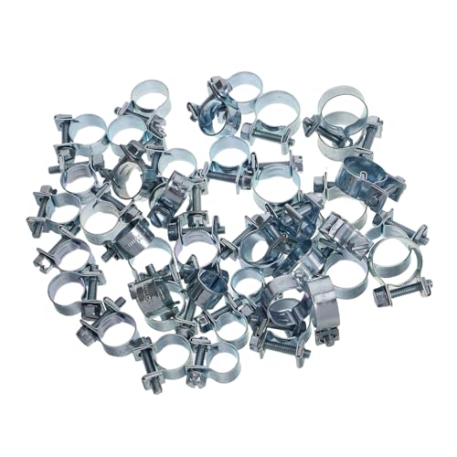 LIFKOME 50pcs Heavy Duty Industrial Pipe Clamp Double Ear Clamp Leak Design for Automotive Irrigation