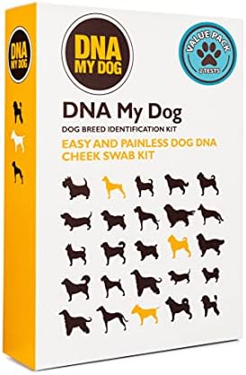 Dna My Dog Genetic Testing Kit – Mixed Breed Identification, Personality Traits – for Puppies to Adult Dogs, Non-Invasive Cheek Swab - Pack of 2