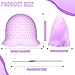 Jexine 2 Pcs Hair Coloring Highlighting Cap Reusable Silicone Highlight Cap with Holes and Hook for Hair Coloring, Frosting, Hairdressing & Highlighting, Salon Tools Kit (Purple)