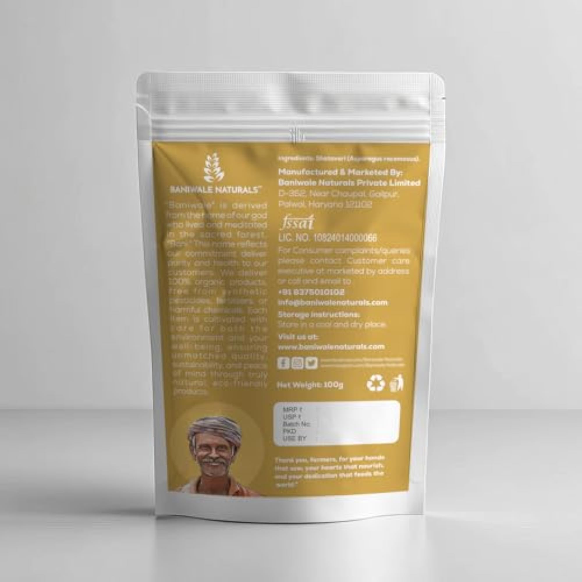 Baniwale Naturals Shatavari Root Powder, 100 GM