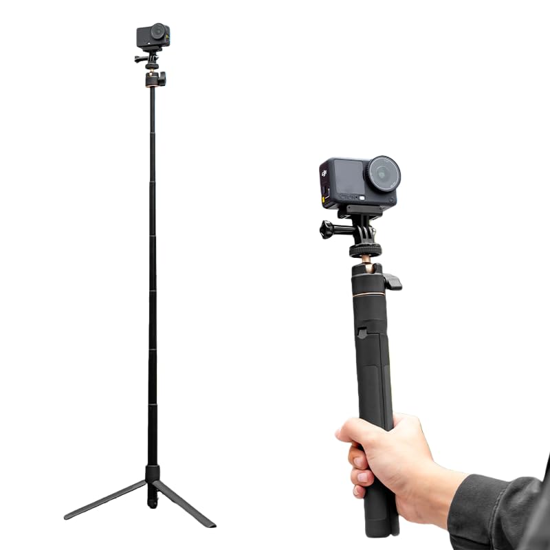 Amazon | osmo action 6用 三脚 自撮り棒 120cm自撮り棒 一脚 卓上三脚