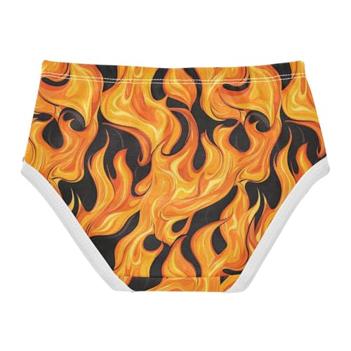 Little Girl Underwear Toddler Panties Kids Undies Flames Soft Cotton Briefs 2T-8Y2