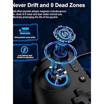 Wireless Mobile Gaming Controller, Phone Controller for iPhone/Android, Hall Joystick/Trigger, Bluetooth Handheld Gaming Controller with Programmable, No Dead Zone, Adjustable Light/Turbo, for Xbox Cloud, Steam Link