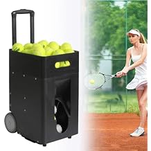Automatic Tennis Ball Launcher, Tennis Ball Machine for Training and Practice, Remote & App Control, Powered by Battery, Complete Training Mode, Easy Transport