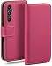 Produktbild moex Klapphülle für Samsung Galaxy A55 5G Hülle klappbar, Handyhülle mit Kartenfach, 360 Grad Schutzhülle zum klappen, Flip Case Book Cover, PU Leder Handytasche, Pink