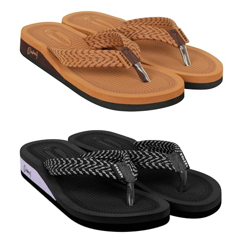 Image of Dashny Women's (1435-1434) |Extra Super Soft Comfortable Slippers |Tan Brown Casual Slides Slippers