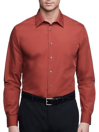 Image of Van Heusen Men's Poplin Regular Fit Solid Point Collar Dress Shirt