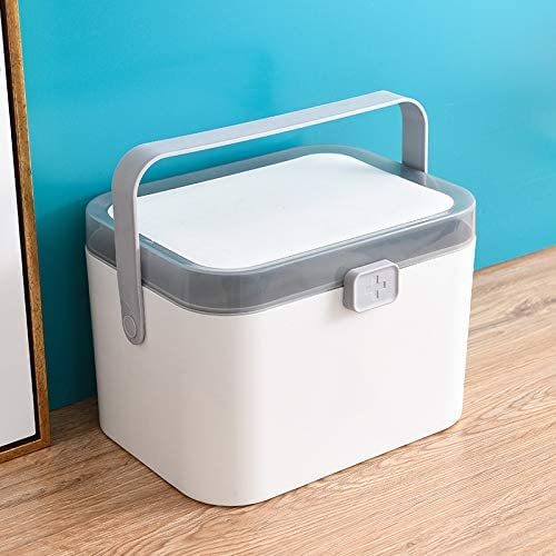 jaffiust The waterproof medical box all the basic or advanced supplies you need stored things. Portable Large First Aid Box.Suitable for home or outdoor, travel, home, camping(Grey)