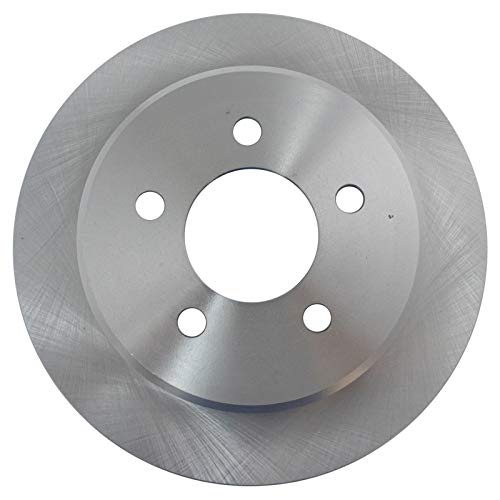 Image of TRQ Rear Brake Pad and Rotor Set Ceramic Parking Brake Shoe Compatible with 2001-2007 Chrysler Town & Country Dodge Grand Caravan Caravan