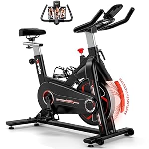 [2025 Aktualisierte] Wenoker Heimtrainer, Magnetwiderstand Stationäres Fahrrad für Zuhause, Indoor Bike mit Flüsterleise, Schweres Schwungrad und Verbesserter LCD-Monitor, Bis 160KG