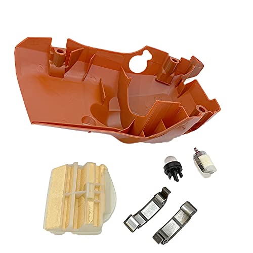 Kit de Filtro de Aire y Combustible con Clip de Cubierta Superior de Cilindro for Motosierra de Gasolina h 445 E 445e 450 450e Accesorios de Repuesto para cortacésped