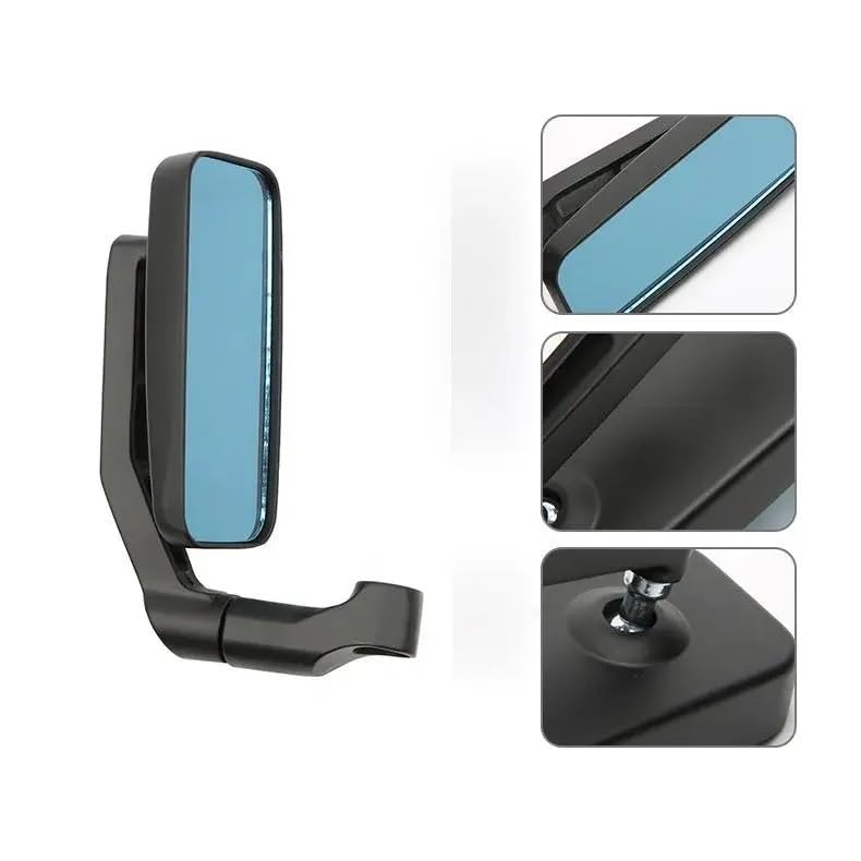 Espejo retrovisor para motocicleta manillar lateral reflector 360 ajustable 3