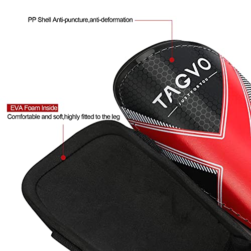 Image of TAGVO Soccer Shin Guards for Kids Youth - Protective Soccer Equipment for Boys Girls - Adults Men Women Soccer Shin Guards - Soccer Shin Pads for Kids 3-16 Years Old Girls Boys, High Impact Resistant