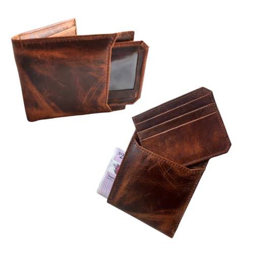 Portefeuille homme cuir pleine fleur véritable rigide compact et chic