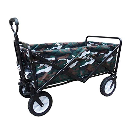 Carretilla Plegable Portátil para Jardín, Carro Multiuso de Alta Resistencia con Ruedas Neumáticas para Camping, Playa y Compras miniatura 1