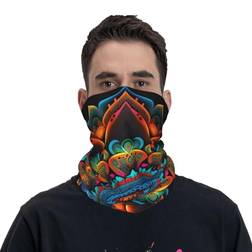 Mandala geometría sagrada colorido Abstracto Cuello Pasamontañas Cubrebocas Bufanda Balaclava Bandana para Mujeres y Hombres para Motocicleta Ciclismo Esquí Fiesta miniatura 2
