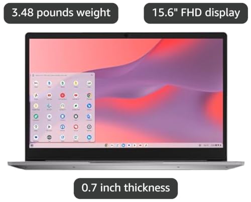 Image of Lenovo IdeaPad 3 15.6 inch FHD Chromebook Laptop, Intel Celeron N4500, Intel UHD Graphics, 4GB RAM, 64GB SSD, USB-A&C, HDMI, WiFi, Chrome OS