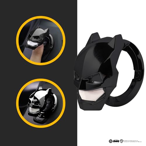 Image of Involve DC Batman Car Start Push Button Cover - Black | Universal Ignition Protective Cover | Anti-Scratch Decorative Ring | Official DC Licensed Merchandise | Batman car Accessories