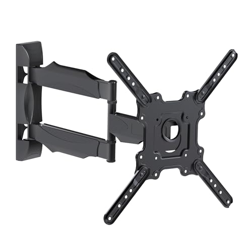 Image of ELG Full Motion TV Wall Mount for TVs 26'' to 75'', Holds up to 83.8 lbs, Articulating Arms, Swivel, Tilt, Extension, Max VESA 400x400mm, A02V4N, Steel, Black