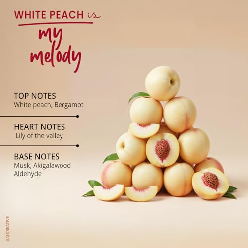 Image of Riya Melody White Peach Eau De Parfum 50 ml | Fruity Floral Perfume for Women | Fresh Peach & Soft Floral Notes | Long-Lasting Everyday Wear