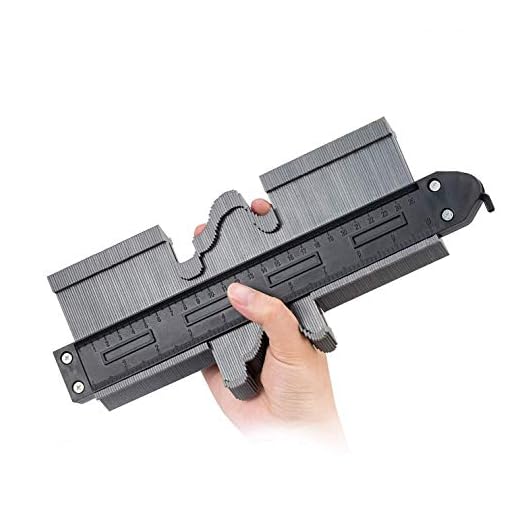 EtekStorm Contour Gauge with Lock Profile Gauge 10 Inch(25cm) Plastic Woodworking Shape Tracing Template Measuring Tool Precisely Copy Irregular Shapes Profile Copy Gauge Tool (10IN With Lock)