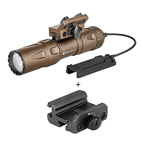 OLIGHT Odin Mini 1250 Lumens Ultra Compact Rechargeable Mlok Mount Tactical Flashlight, Removable Slide Rail-Mount and Remote Switch, Bundled with Picatinny Adapter