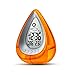 Produktbild LIGHTOP Eco-Friendly Clock 4 in 1 Wasserbetriebene Uhr mit Weckfunktion Tischuhr (24-Stunden Mode) mit Datum und Temperatur Anzeigen für Schlafzimmer Haus Büro Wohnzimmer (Orange)