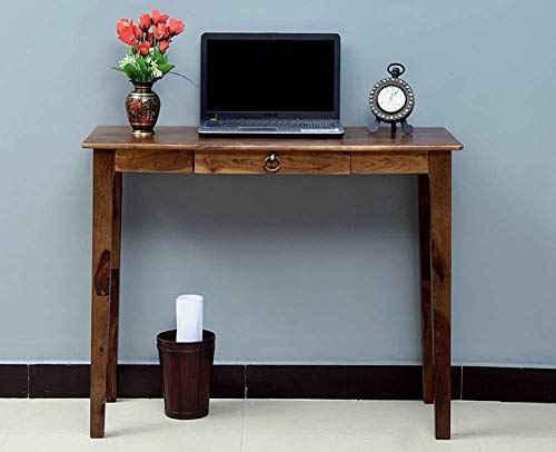 Image of SONA ART & CRAFTS Solid Sheesham Wooden Study Table for Adults with a Drawer Storage | Study Desk for Students | Computer Table for Home Office Desk | Writing Table (Natural Finish)