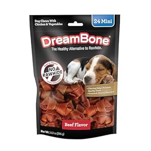DreamBone Mini Chews, Made With Real Beef, Rawhide-Free Chews For Dogs, 24 Count