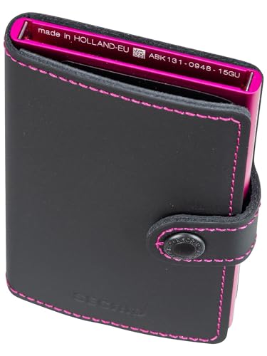 Image of Secrid MINIWALLET MATTE BLACK & FUCHSIA