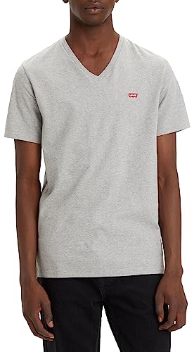 Levi's Herren Original Housemark V-Neck T-Shirt, Mid Tone Grey Heather, L – Ansicht 1