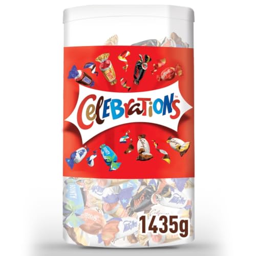 Celebrations Schokolade Großpackung Mit Mini-Schokoriegel Snacks (Maltesers Galaxy Snickers & mehr) Schokoladen Geschenk Idee mit Mini Schoko Pralinen Süßigkeiten Box (1435g)