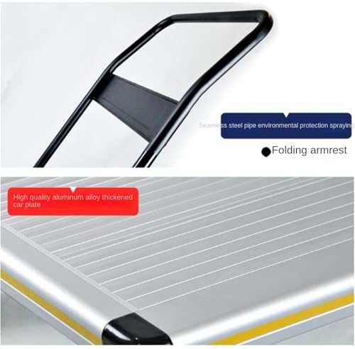 Carretilla plegable de aleación de aluminio con ruedas y plataforma miniatura 5