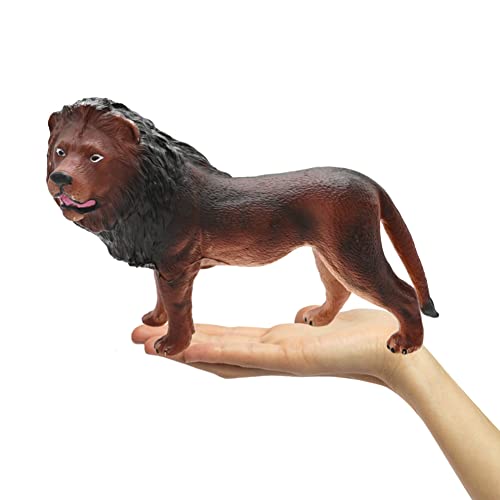 6Pcs Jumbo Safari Animal Figurines Toys, 8 to 10inch Realistic Large Soft Jungle Zoo Animals Figures Wild Plastic Animals Playset with Elephant, Lion, Tiger for Kids Toddlers Gift Set