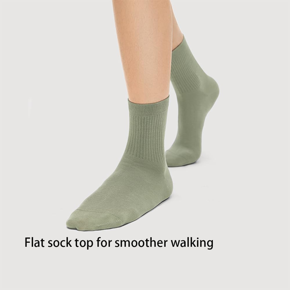 Chaussettes Basses Chaussettes Longues 6 Paires Chaussettes en Coton peigné Hommes Travail Sport Course mi-Mollet Chaussettes Amorti décontracté Respirant Chaussettes Coupe Confortable
