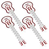 Toyvian 4 Stück Wandthermometer aus Kunststoff mit Klarer Temperaturanzeige nicht Verformbar für Innenräume und Büros Temperaturbereich 30℃ bis 50℃