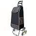 Pliage Panier chariot 6 roues, Utilitaire léger et portable Épicerie Stair Climbing panier, avec roulement Roues pivotantes et amovibles Sac en toile amovible imperméable (Color : A)