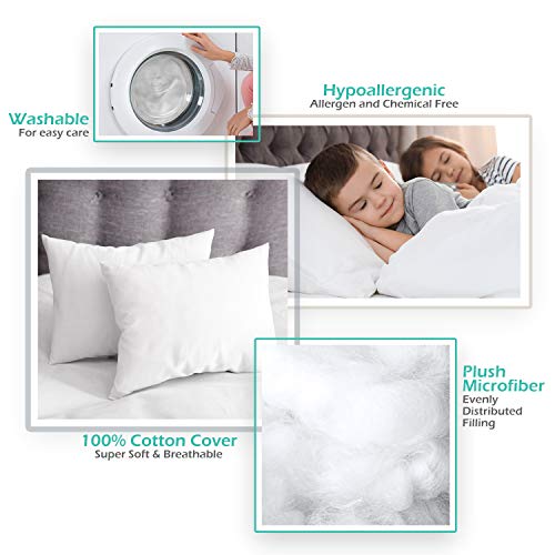 image for Nestl Toddler Pillow – Pack of 2 Baby Pillows for Sleeping – Organ