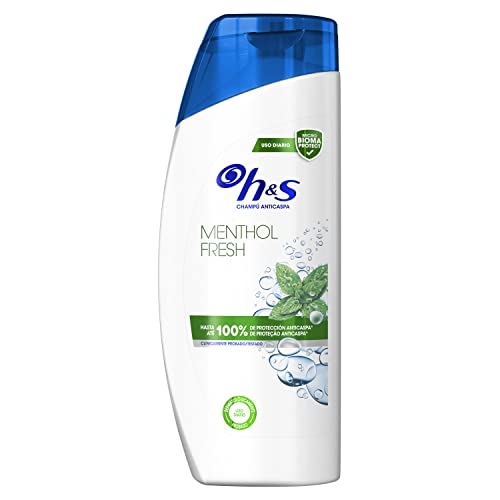 H&S Champú Anticaspa Menthol Fresh, Hasta Un 100% De Protección Contra La Caspa Para El Cabello Y El Cuero Cabelludo, Clínicamente Probado, Dermatológicamente Testado, 600 ml