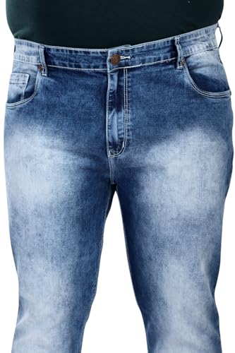 Image of Pluss Tribe - Plus Size Jeans for Men - Denim Jeans - Ideal for Casual, Office Available Sizes : 40 to 52