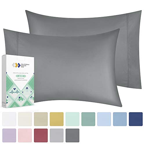 California Design Den 600 Thread Count Pillowcase Set of 2, 100% Extra Long-Staple
