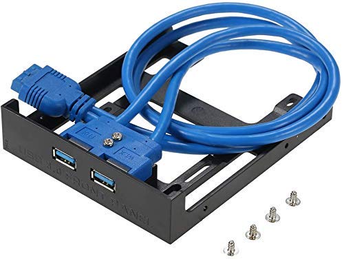 Image of USB 3.0 Front Panel Hub 2 Port Expansion Bay 20 Pin to USB3.0 60cm Bracket Adapter Cable for PC Desktop 2.5 inch Floppy Bay