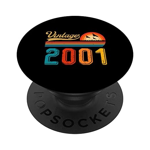 Regalo de cumpleaños 22 años para hombres y mujeres, retro, vintage, 2001 PopSockets PopGrip Intercambiable